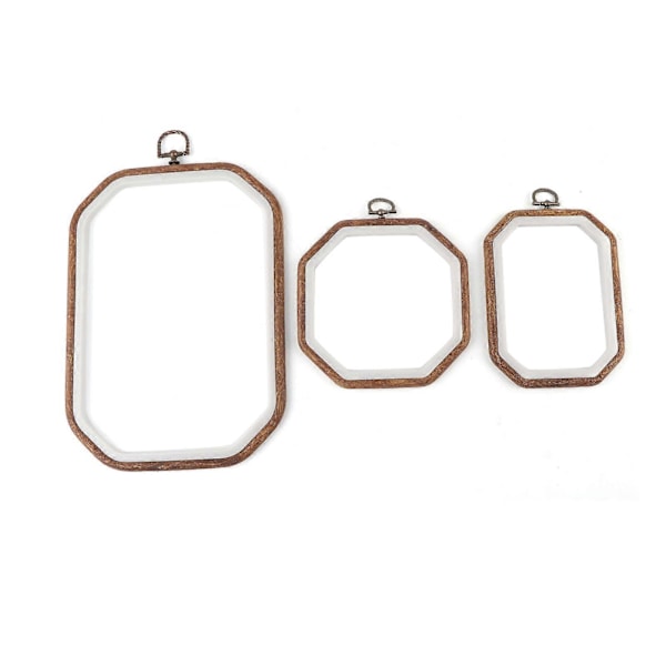 3 stk. Håndværk DIY Broderi Hoops Nålkunst Korssting Ringramme