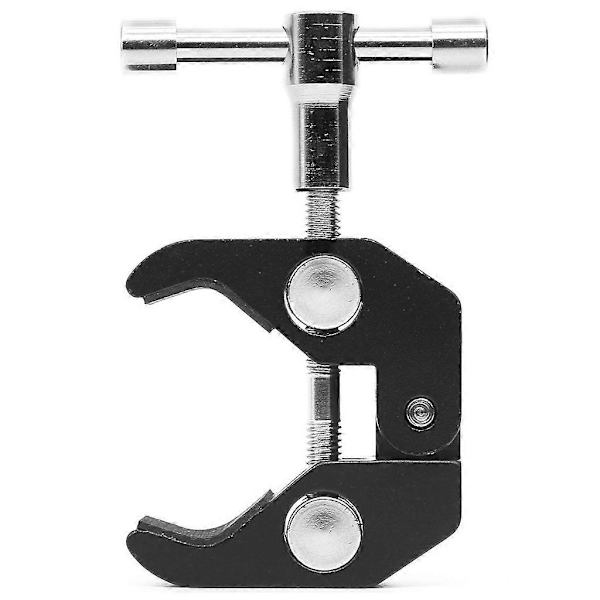 Super Clamp med 1/4 og 3/8 gevind til kameraer, lys, paraplyer, kroge, hylder, pladeglas, tværstænger
