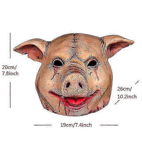 Saha Scary Pig Mask Halloween rekvisiitat Aikuisille Miehille Naisille Hauska Pelottava Puku Halloween Karnevaali Mardi Gras Helppo Halloween Puvut -CHNSZ