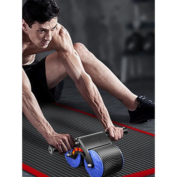 Abdominal Hjul Automatisk Tilbagefald AB Roller Multifunktionel Muskelrulle Hjul red  black