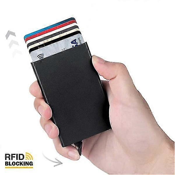 Metallisk Pop-up Kortinnehavare med RFID-Skydd Silver Silver