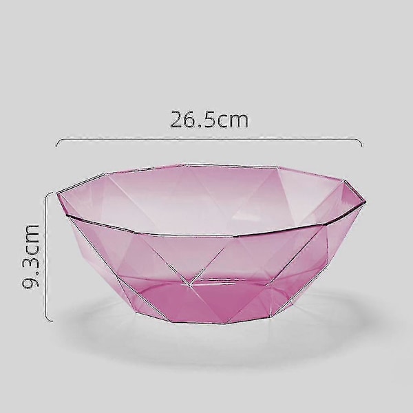 Irregulær Frugt Skål Kurv Geometrisk Plade Snacks Slik Opbevaringsholder (Størrelse, farve: Pink-trekant Polygon