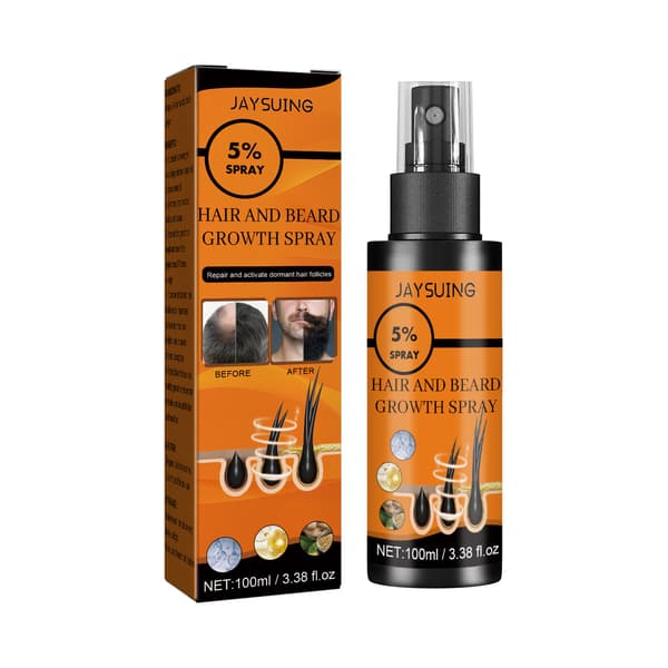 JAYSUING Hår- och skäggväxtspray för män 100 ml. Främjar hårväxt och behandlar håravfall 2pcs