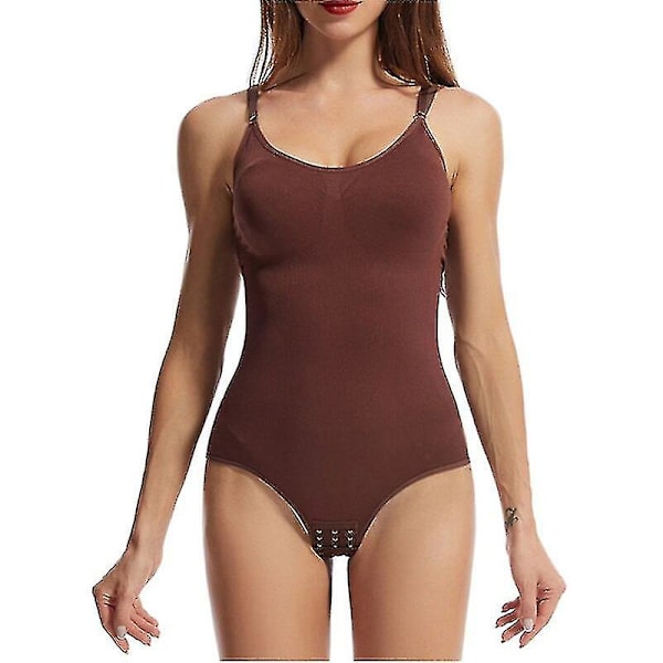 Tummy Control Shapewear Bodysuit för kvinnor Butt Lifter Panties Stretch Slimming Body Shaper ff E apricot beige