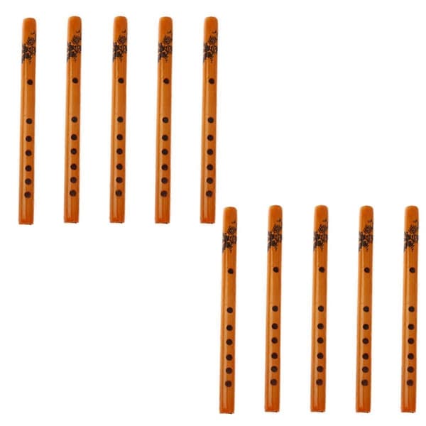 10-pack 6-håls bambuflöjt recorder klarinett musikinstrument