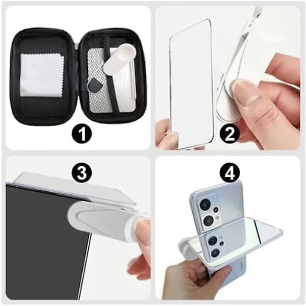 Smartphone-kameraspegelreflektionssats, Selfie-reflektor-spegeltelefonkameraklipp, Telefonreflektionsskyttetillbehör black whithout remote 1pcs