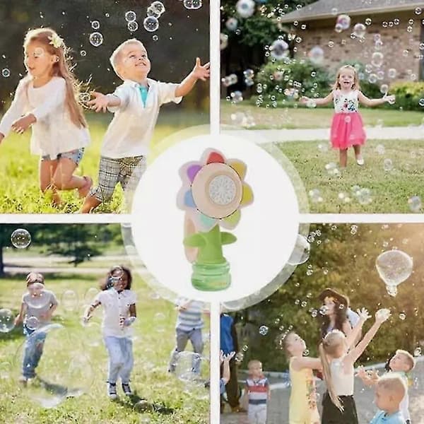 2024 Ny Sju-färgad Blåsbubblemaskin, Dansande Blåsbubblemaskin för Barn bubble solution 10 packs