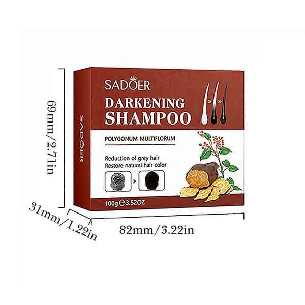 SADOER Polygonum Multiflorum Schampotvål Handgjord Vård F9F5 Hårtvål U7A6 Black One size