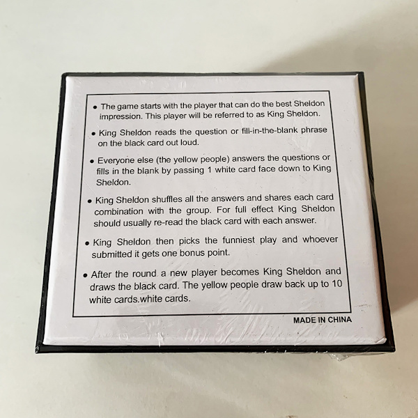 Englanninkielinen lautapeli Cards against Bigbang theory Big Bang -peli Parit LOOPY