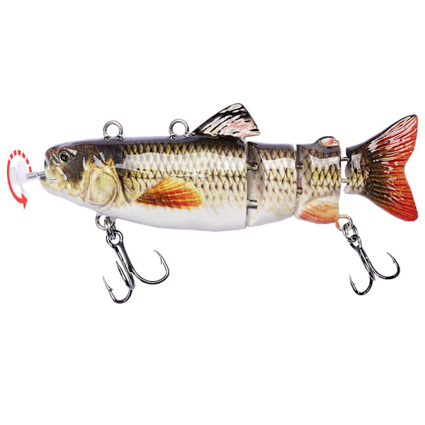 Fiskebete Multi-Joint Fish Fishing Kit Långsamt Sjunkande Realistisk Simbete Färskvatten och Saltvatten Crankbait för Bass Öring Bass Bete -GSL FF ZD 12