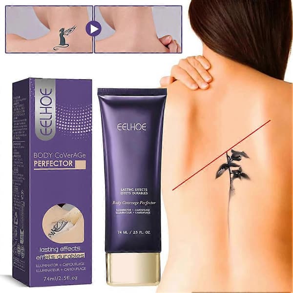 Kropsconcealer til ar og tatoveringer, langtidsholdbar vandfast makeupcreme med høj dækkeevne 1pcs