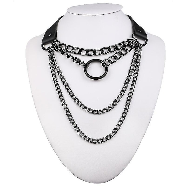 Egirl Choker Kaulus Lukko Gootti Kaulakoru Punk Goth Korut Harajuku Tyyli Musta Choker Emo Grunge Esteettiset Asusteet
