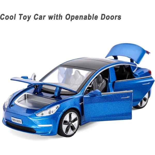 Leksaksbil modell 3 gjuten metall modellbilar tillbakadragbar bil för pojkar och flickor i åldern 3-12 år