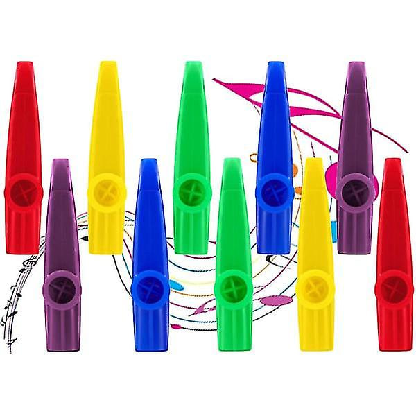10 Kazoo-instrumenter, fløjter, pædagogisk legetøj, tilgængelig som gaver og festartikler