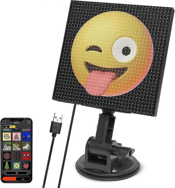Pixel Display-skjerm, LED-biltsjermskjerm med smarttelefonappkontroll, tilpasset tekst, mønsteranimasjon, programmerbar LED-skjerm -CHN