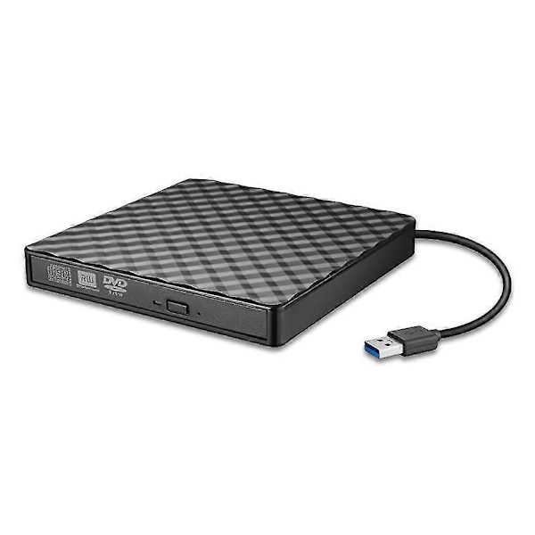 Ekstern DVD-stasjon USB 3.0 Type-c Brenner Skriver Leser Bærbar For PC Bærbar Datamaskin Stasjonær Macbook Mac Windows 7/8/10 -JRDG