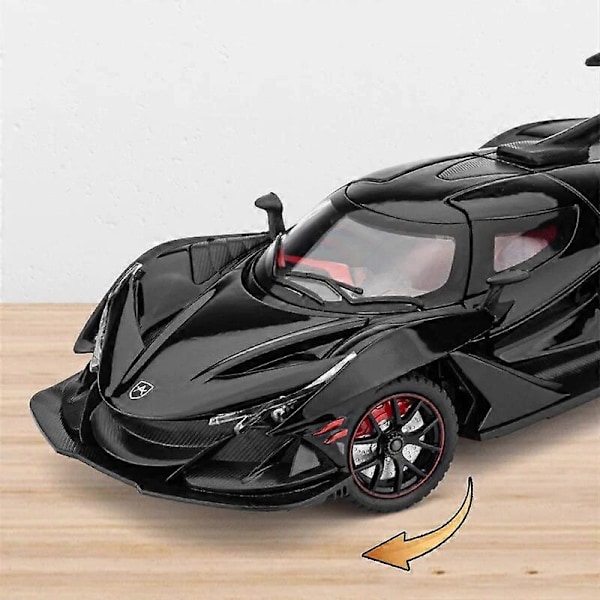 1:24 Apollo IE Intensa Emozione Legering Sportsvogn Model Diecast Metal Racing Superbil Model Simuleret Lyd Lys Børns Legetøj Gave ie red