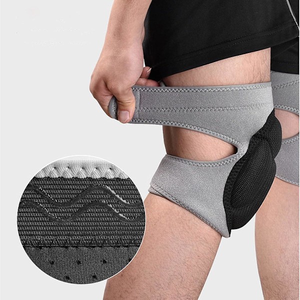 1 par Knæpuder, 20 mm Tyk Svampehaveknæpuder Anti-slip Volleyball Knæpuder Til Dans, Have, Rengøring, Bløde Skumknæpuder grey xl-75-95kg