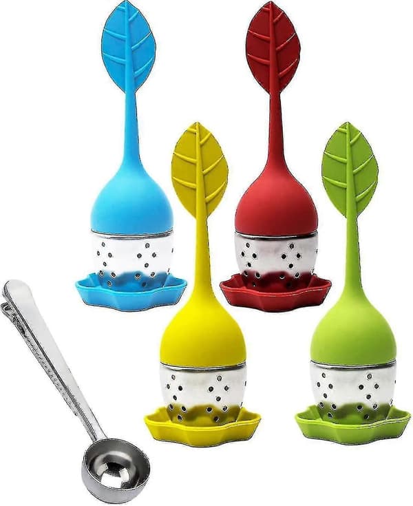 Teinfuser Set med Lövform och Rostfritt Stålklämma