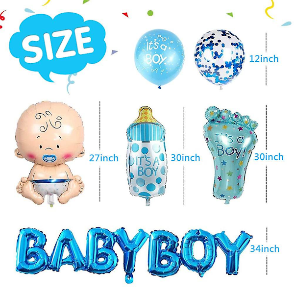 Baby Shower Dekorasjon Gutt, Baby Shower Dekorasjon Jente, Velkommen Hjem Baby Jente Dekorasjon, Velkommen Hjem Baby Gutt Dekorasjon blue