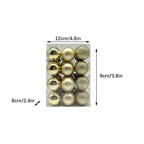 Julepynt 3cm Juletre L Kule Henge Hjem Fest Ornament Dekor c