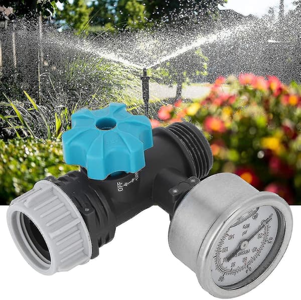 Vandtryksregulator, justerbar vandtryksreduceringsventil med manometer trykmåler trykregulator separator til drivhus have