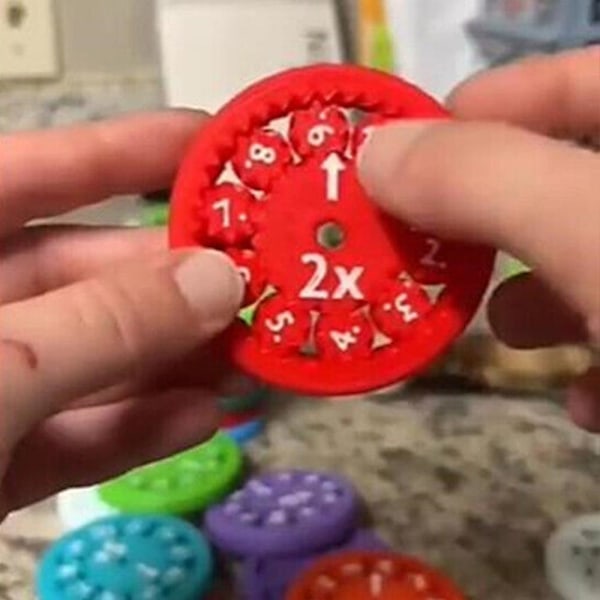 2024 Nye Matematik Fakta Spinners til Fidgeters, der Lærer Division og Multiplikation på Én (Add eller Subtraher 9) 9pcs - multiplication division