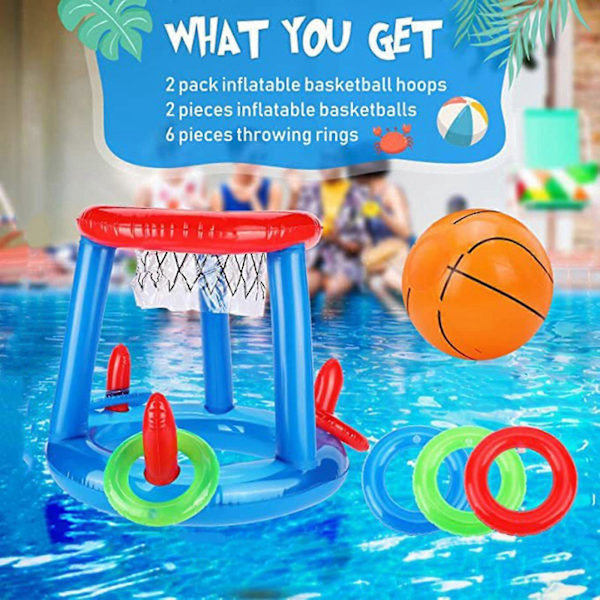 Uppblåsbara simbassängsaccessoarer Basketboll poolspel -GDZD