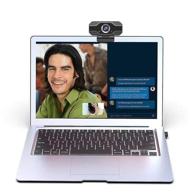 1080p webkamera Full HD USB 2.0 til pc-skrivebord og bærbar computer med mikrofon