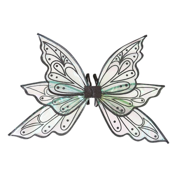 Uudet Fairy Wings aikuisille Pue Säkenöivät Sheer Wings Butterfly Halloween Fairy Puku Enkelin Siivet Naisten Tytöille black