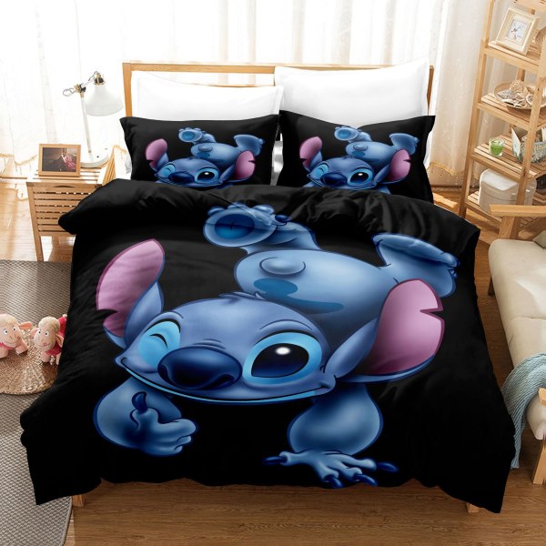 Tegnefilm animation Stitch-serien sengetøj dynebetræk tre stykker Stitch-03 140*210 three-piece set