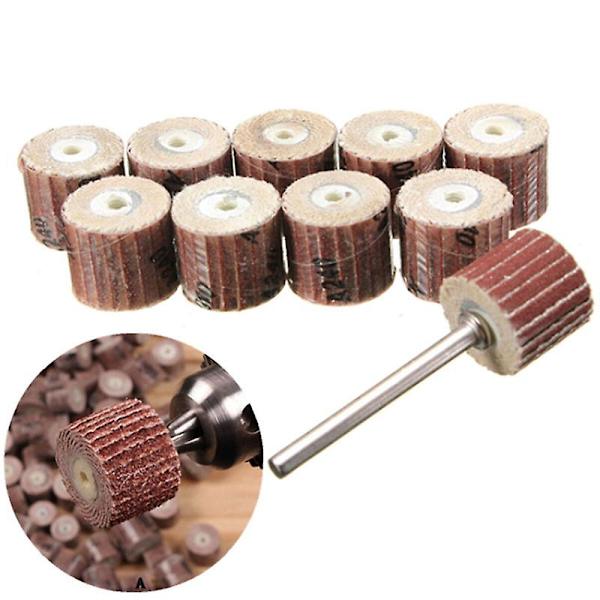 10 stk. slibeskive med lameller til Dremel roterende værktøj 80-600 korn ZD OP 15mm(600 grit-most popular)