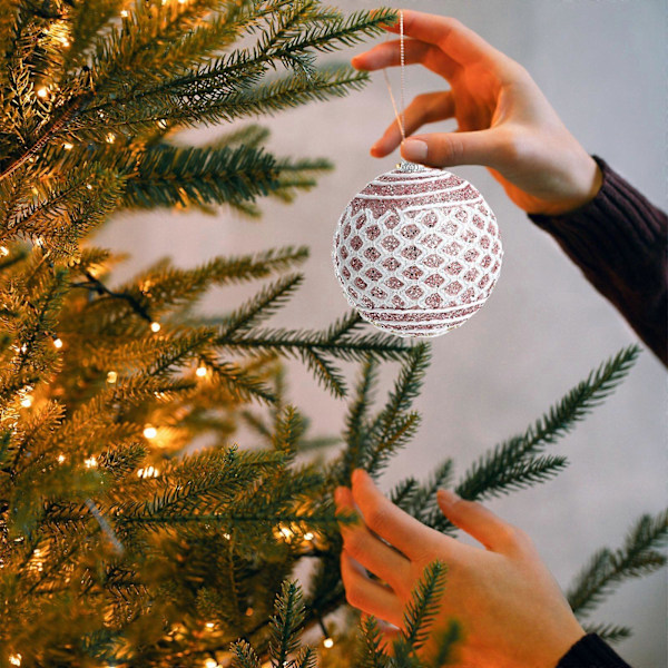 Julgran i Skum, 8 cm, Juldekoration, Pärlor, Hängande, Färgad pk