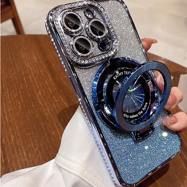 iPhone 15 14 Pro Max 13 12 11 -sarjan puhelimiin sopiva ylellinen glitter-timantti Magsafe-rengaskotelo -GSL 6.14 iphone 14