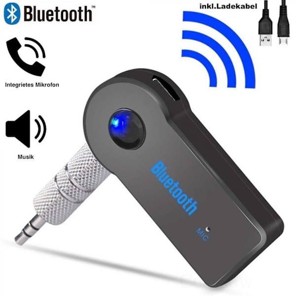 Bluetooth-lydadapter for bil AUX-kabel lyd for kjøretøy 3,5 mm jack -GSL FF GY ZD W