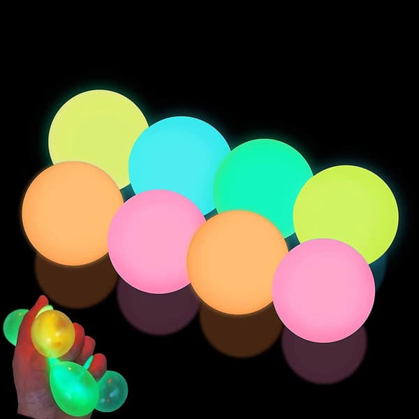5 stk. Dream Balls, Dream Balls Gløder I Mørket Og Klæber, Dream Balls Der Kommer Tilbage, Stressaflastende Bolde, Tilfældig Farve 10pcs