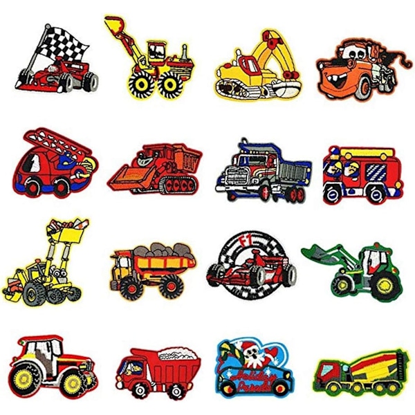 Iron-on Patch 16 pieces Iron-on Patch Embroidered truck patch