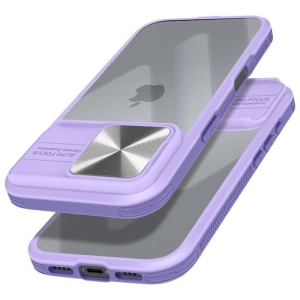 Kotelo iPhone 16 Pro Max - Liukuva kamerasuojus QI-yhteensopiva Violetti Purple