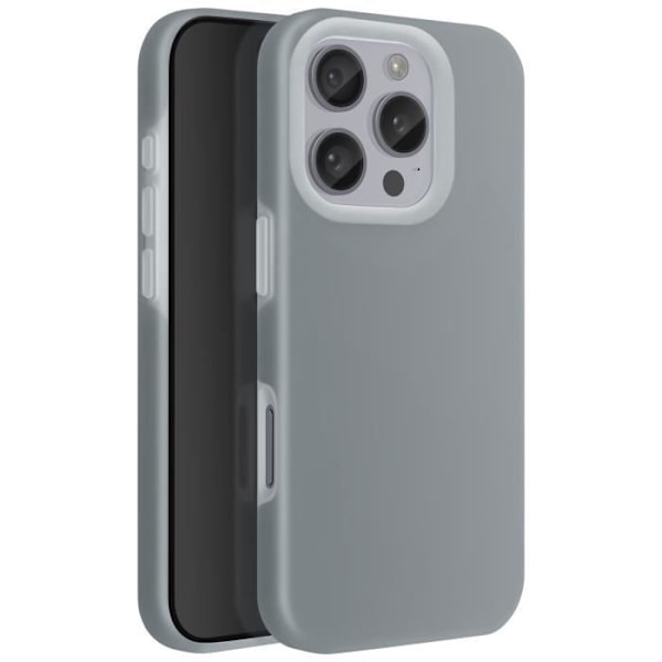 Case for iPhone 16 Pro Soft Silicone Soft Interior Raised Edge Grey