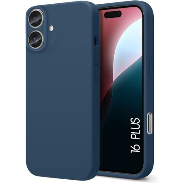 Case for iPhone 16 Plus - Ultra Slim Shockproof Liquid Silicone Protection Navy blue