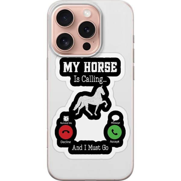 Apple iPhone 16 Pro Transparent Cover Born to Ride