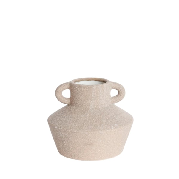 Urna Vas med handtag Beige 12 cm Beige Beige