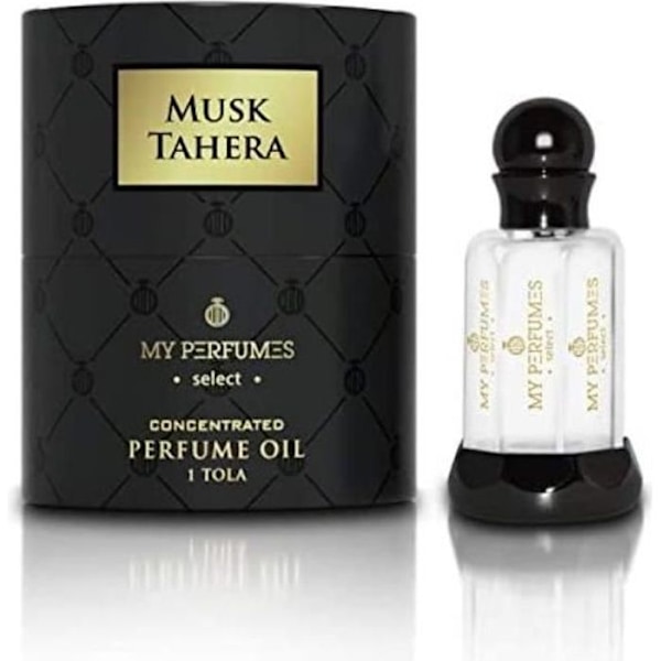 White Tahara Musk Scented Oil 12ML MY-PARFUMES Arabic 100% Alcohol Free Oil Unisex Attar Long Lasting Note: Rose Vanilla Musk