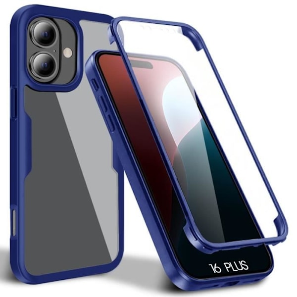 Case for iPhone 16 Plus, reinforced edge with full protection - Navy blue