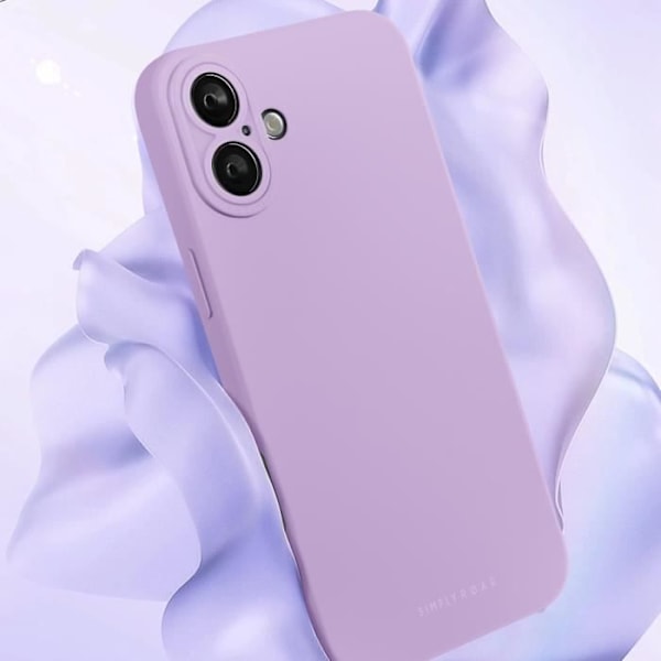 Kotelo iPhone 16:lle Silikoni Mat Pehmeä Kosketus Kamera Suojattu Roar Purple Purple