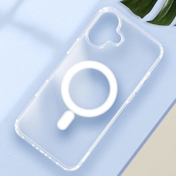 MagSafe-deksel for iPhone 16 i polykarbonat, kontur, silikon, gjennomsiktig Transparent