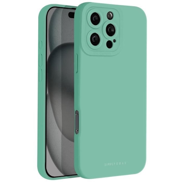 Etui til iPhone 16 Pro Max Silikon Matt Myk Berøring Kamera Beskyttet Roar Pale Green Green