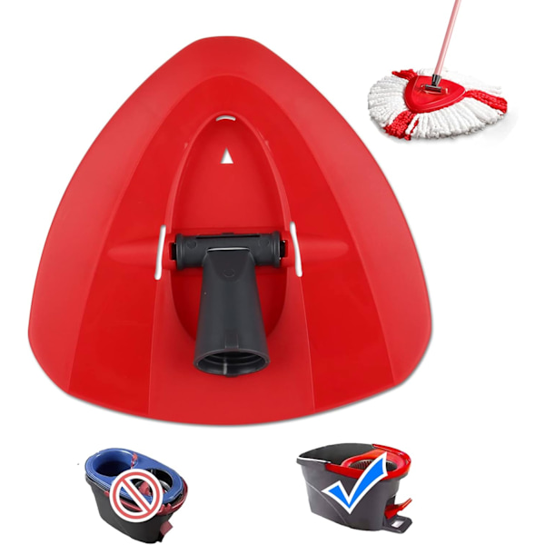 Red Spin Mop Replacement base head for Viledas Mop, Triangle Spin