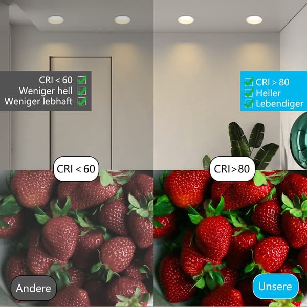 NETTLIFE Infällda LED-spotlights 5-pack 5W IP44