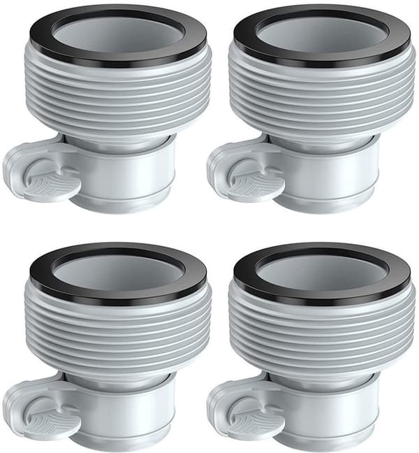4-pack Poolslangadapter Typ för ovanjordspooltillbehör, slangkonverteringsadapter